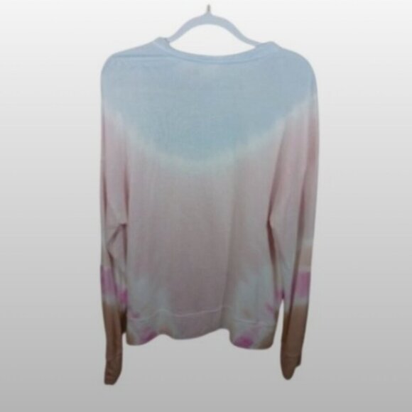 Sundry Sweatshirt Pink Tie Dye Oversized Long Sleeves Pullover Crew Neck - Picture 4 of 8
